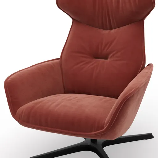 Relaxsessel Helge - Stoff, Koralle