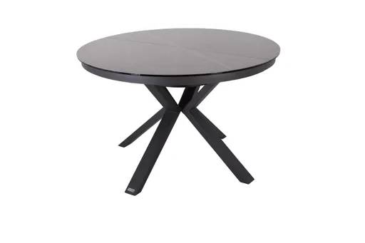 Esstisch MAIJA - ausziehbar, Ø/H ca. 120x76 cm, Glaskeramik, Steingrau