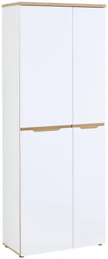 Büroschrank - B ca. 75 cm, Weiß, Artisan Eiche Nachbildung
