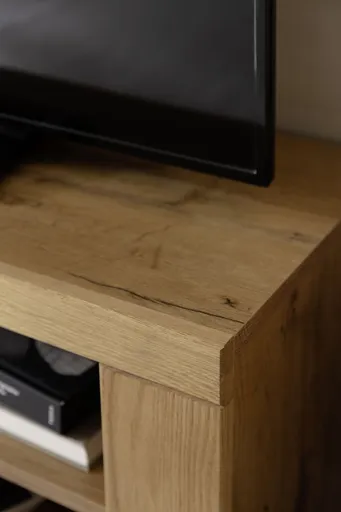 TV-Lowboard - B ca. 123 cm, Wildeiche massiv geölt