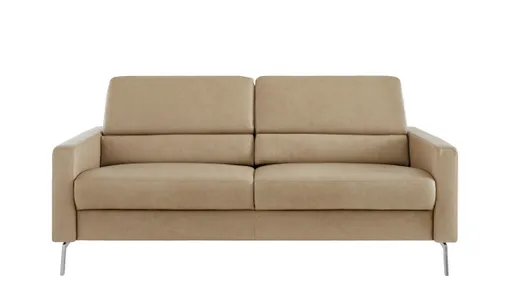Sofa Valera - 2-Sitzer, Leder, Taupe