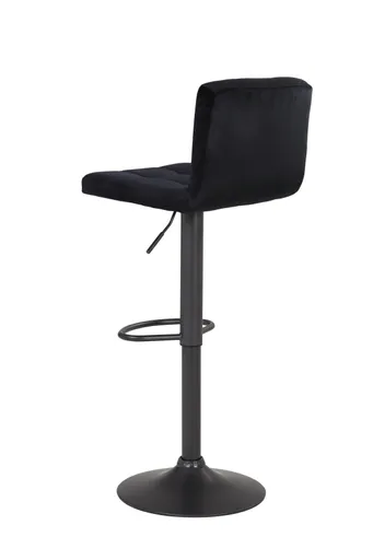 Barhocker - höhenverstellbar, Stoff, Schwarz