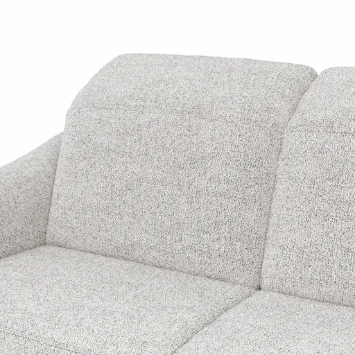 Ecksofa Canterbury - 2,5-Sitzer mit Longchair rechts, Stoff, Offwhite