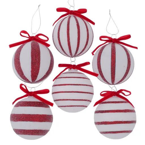Weihnachtskugel - D ca. 8 cm, Weiß