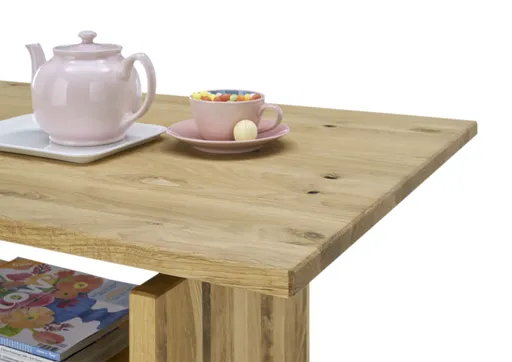 Couchtisch - höhenverstellbar, LB ca. 105x65 cm, Eiche massiv