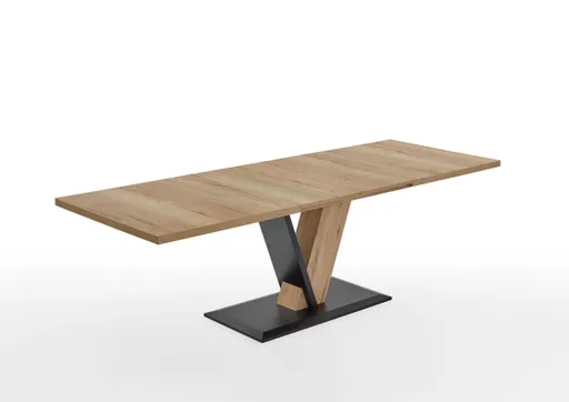 Esstisch - ausziehbar, LB ca. 160x90 cm, Wildeiche Dekor