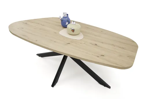 Esstisch - LB ca. 200x100 cm, Asteiche, Schwarz