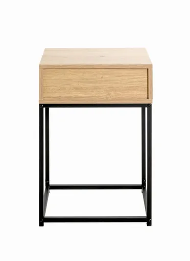 Konsolentisch - B/H/T ca. 40x60x28 cm, Eiche Nachbildung, Schwarz