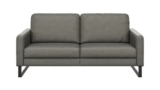 Sofa Enna - 3-Sitzer, Leder, Grau