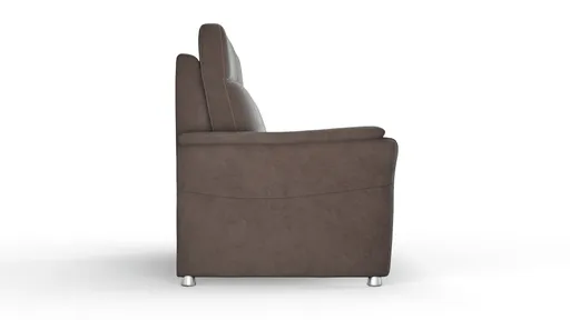Sofa Arima - 2,5-Sitzer inkl. Sitzvorzug (motorisch) und Armlehnen verstellbar, Stoff, Dunkelbraun