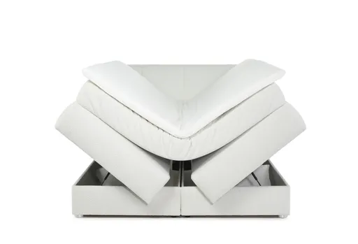 Boxspringbett JILLIAN MIX- Liegefläche ca. 180x200 cm, Stoff Creme
