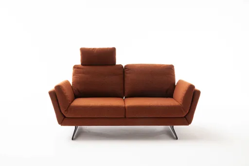 Sofa Tova - 2-Sitzer inkl. Rücken und Armlehnenverstellung, Stoff, Rost