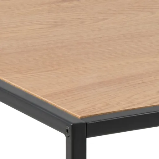 Couchtisch - LB ca. 100x50 cm, Wildeiche Nachbildung, Schwarz
