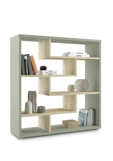 Raumteiler - B ca. 130 cm, Olivgrün, Asteiche