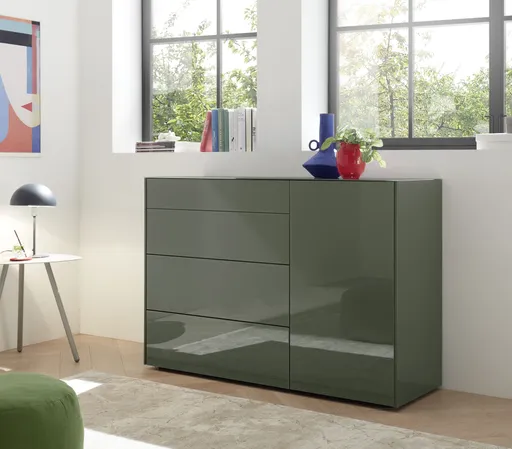 Kommode - B ca. 131 cm, Olivgrün