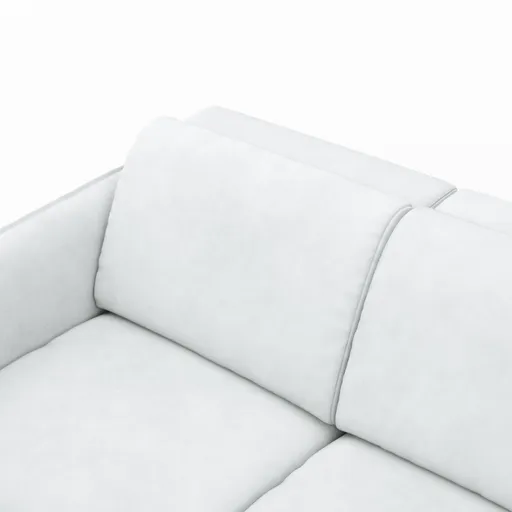 Sofa Mendoza - 2-Sitzer, Armlehne verstellbar, Leder, Eisblau