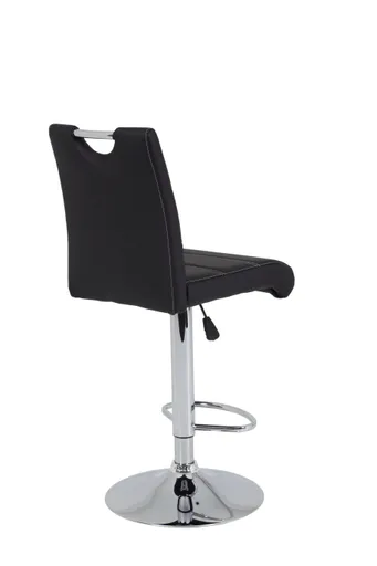 Barhocker - höhenverstellbar, Kunstleder, Schwarz