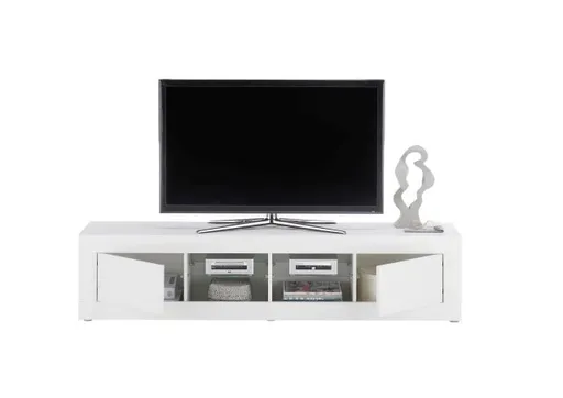 TV-Lowboard - mit Beleuchtung, B ca. 181 cm, Weiß