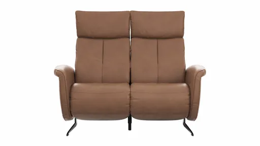 Sofa Sitz.Konzept Sofa - 2-Sitzer inkl. Relaxfunktion (motorisch) und Kopfteilverstellung, Leder, Cognac