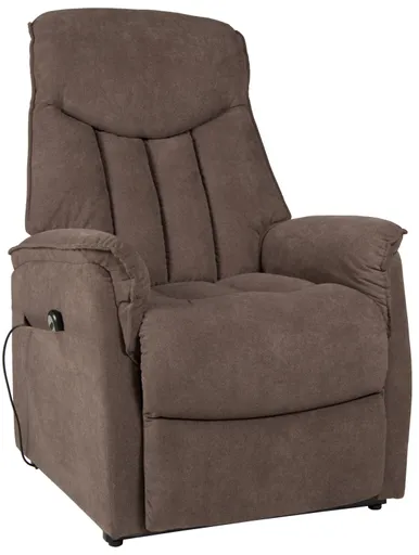 TV-Sessel - Aufstehhilfe, Relaxfunktion, Webstoff, Dunkelbraun