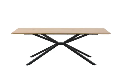 Esstisch - LB ca. 200x100 cm, Eiche Nachbildung, Schwarz