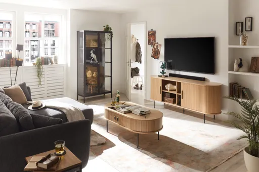 Sideboard - B ca. 180 cm, Eiche Furnier, Natur