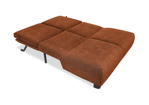  Faltsofa EBBY - 2-Sitzer ohne Armlehne, 140 cm inkl. Schlaffunktion, Stoff, Rot
