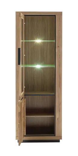 Vitrine - B ca. 72 cm, Wildeiche massiv geölt