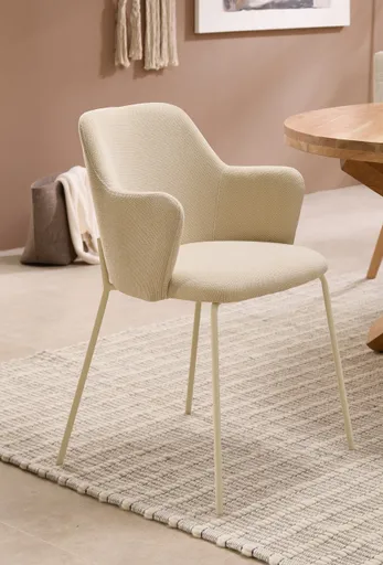 Armlehnstuhl - Stoff, Beige