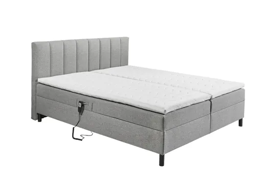 Boxspringbett- Liegefläche ca. 180x200 cm, Stoff, Ash
