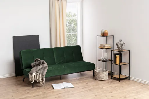 Schlafsofa - Stoff, Dunkelgrün