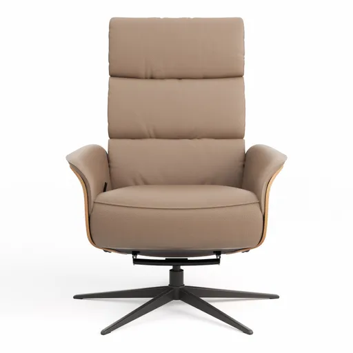 Relaxsessel Amila - Größe M, inkl. Relaxfunktion und Kopfteilverstellung, Leder, Rauchbraun