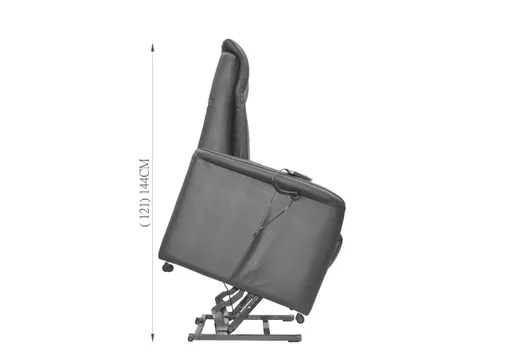 TV-Sessel MITCH - Relaxfunktion, Kunstleder, Schwarz