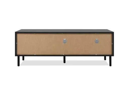 TV-Lowboard - B ca. 138 cm, Schwarz, Artisan Eiche Nachbildung