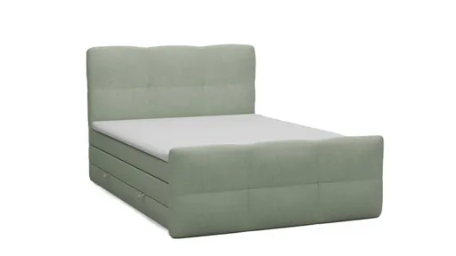 Boxspringbett_Liegefläche ca. 180x200 cm, Stoff, Grün