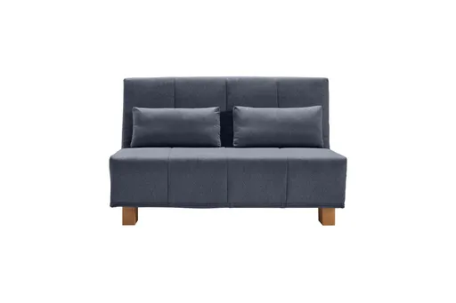 Schlafsofa EASY DELUXE - 2-Sitzer, 120 cm inkl. Schlaffunktion, Stoff Blau