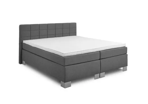Boxspringbett HAIKOS- Liegefläche ca. 180x200 cm, Stoff, Anthrazit, Bonell/Bonell