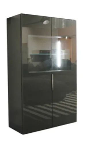 Vitrine- inkl. LED-Beleuchtung, Anthrazit