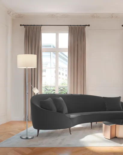 Stehleuchte - 2-flg., ca. HØ ca. 170x40 cm, Weiß