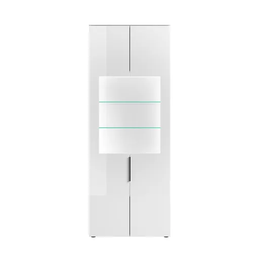 Vitrine- inkl. LED-Beleuchtung, Weiß