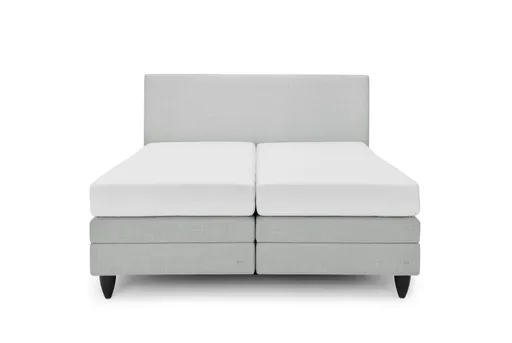 Boxspringbett - Liegefläche ca. 180x200cm, Stoff, Grau