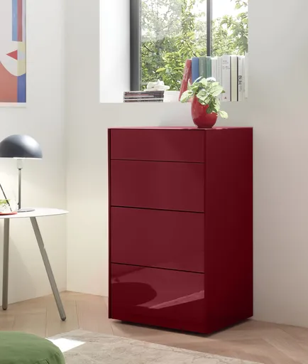 Kommode - B ca. 52 cm, Bordeauxrot