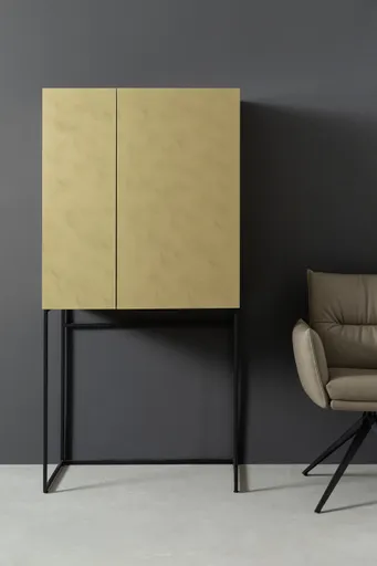 Barschrank 3900 - Lack matt, Goldfarben