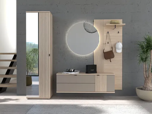 Garderobenpaneel - B ca. 70 cm, Riva Eiche Nachbildung