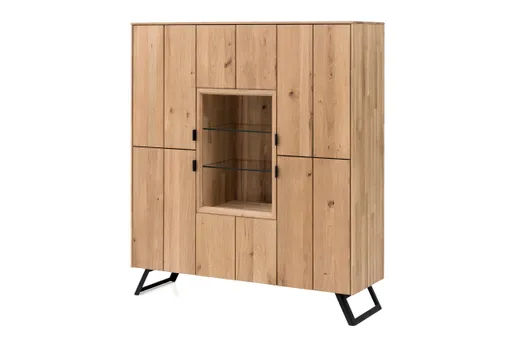 Highboard - Wildeiche Bianco Massiv