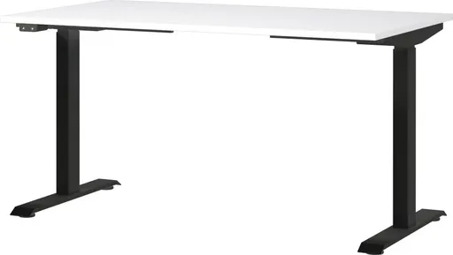 Schreibtisch GELI - B/H/T ca. 140x72-120x80 cm, Weiß