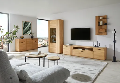 Lowboard Estana - Eiche massiv, legno