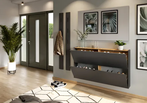 Garderobenpaneel - B ca. 15 cm, Graphit