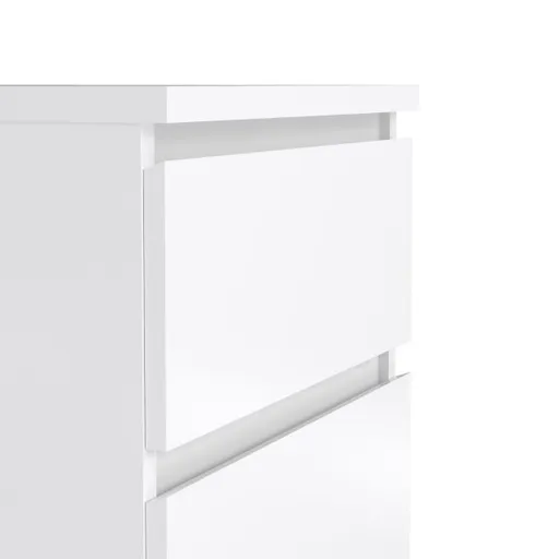 Nachtkonsole- B ca. 40 cm, Weiß, Hochglanz