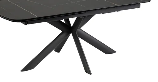 Esstisch MAXIE - ausziehbar, LB ca. 190x98 cm, Glaskeramik, Anthrazit Struktur